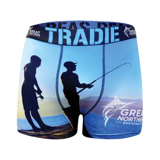 Tradie Great Northern Men's Pier Fishing Trunks, Print, bcf_hi-res