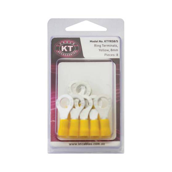 KT Cables Insulated Ring Terminal Yellow 6.0, , bcf_hi-res