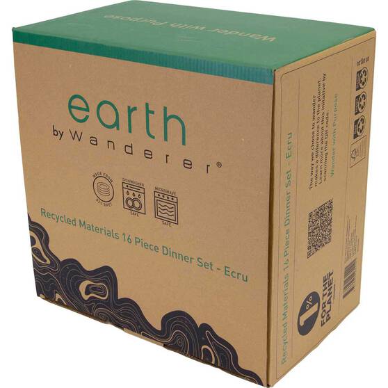 earth by Wanderer® Recycled Materials 16 Piece Dinner Set, , bcf_hi-res
