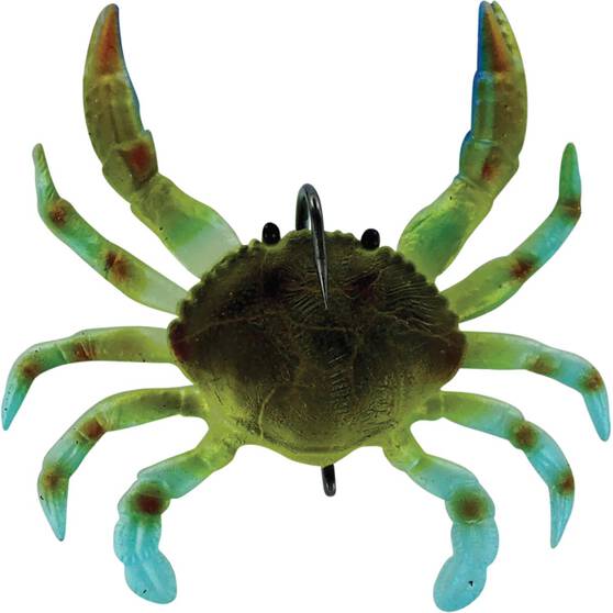Chasebaits Smash Crab Junior Soft Plastic Lure 75mm Atlantic Blue, Atlantic Blue, bcf_hi-res