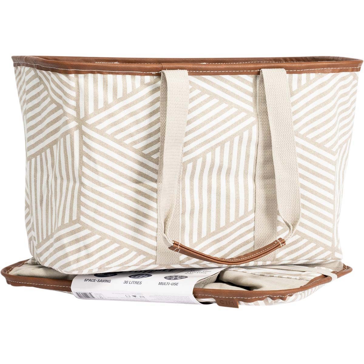 Clevermade Luxe Laundry Tote Sand, Sand, bcf_hi-res