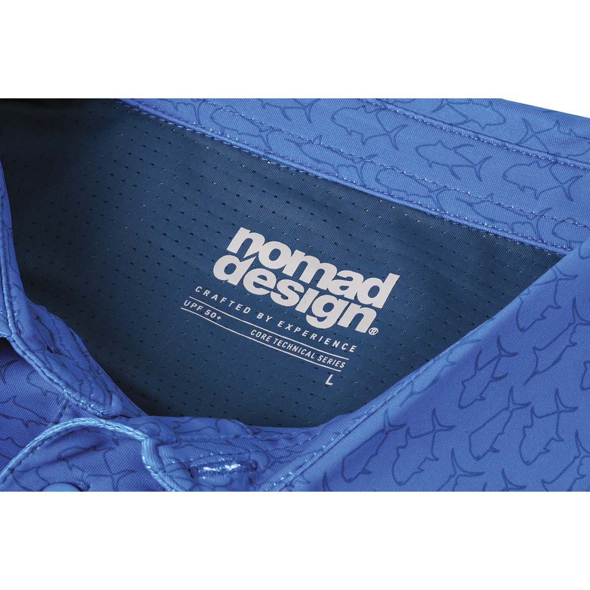 Nomad Men&rsquo;s Stacked Polo, Marine Blue, bcf_hi-res