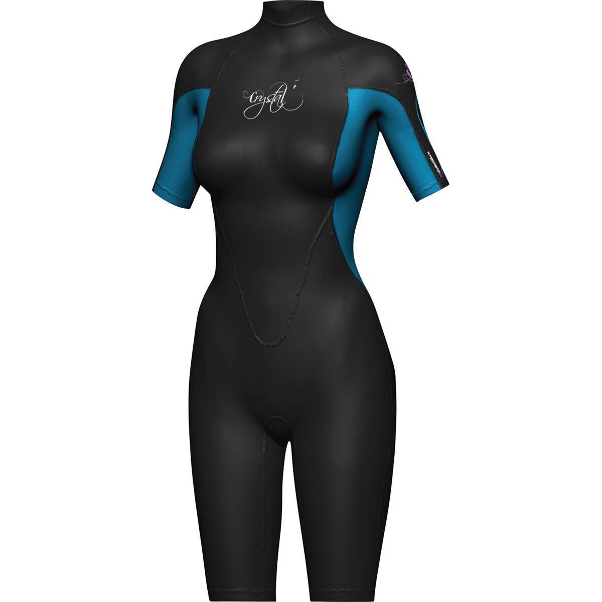 Crystal Women's Springsuit Wetsuit 2mm Blue / Black 6, Blue / Black, bcf_hi-res