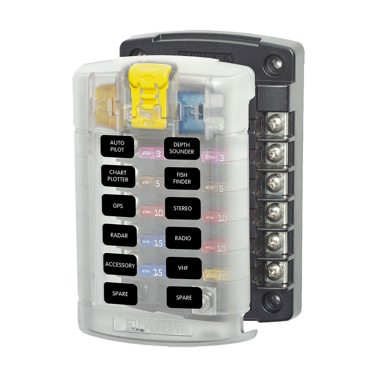 Blue Sea Systems ST Blade Fuse Block - 12 Gang with Cover, , bcf_hi-res
