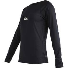 Quiksilver Women's Long Sleeve Rashie, Black, bcf_hi-res