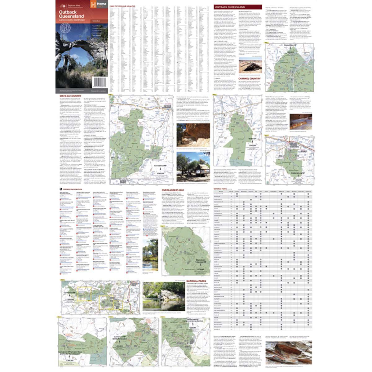 HEMA Outback Queensland Map: Camooweal to Stanthorpe - 5th Edition, , bcf_hi-res