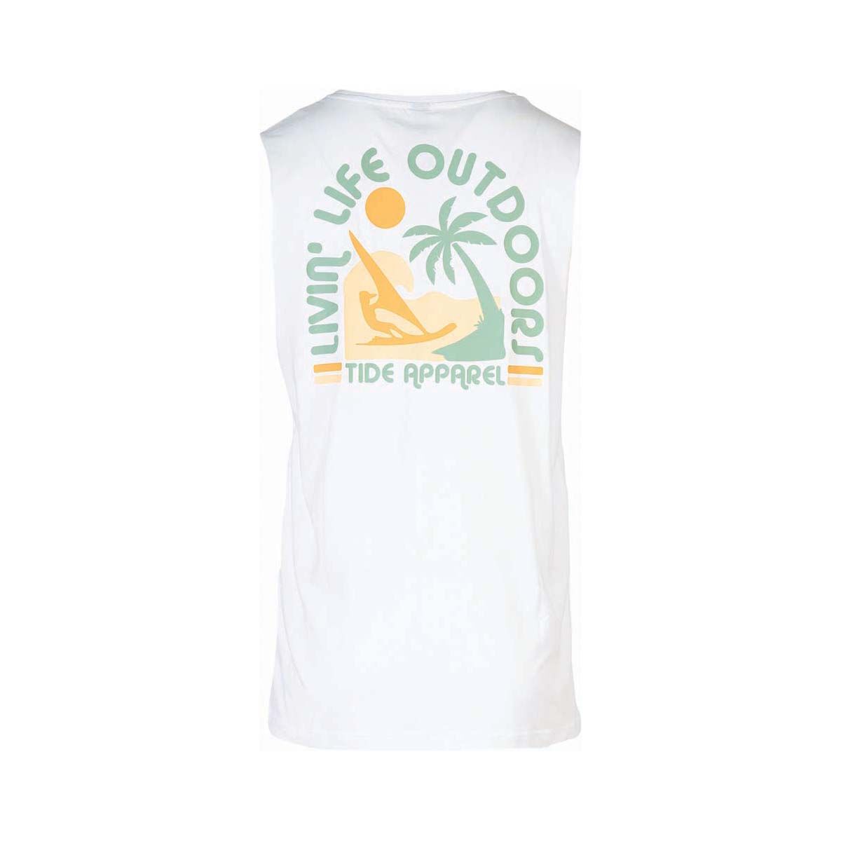 Tide Apparel Men's Windy Tank White S, White, bcf_hi-res