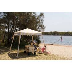Wanderer Flat Fold Beach Cart 100kg Yellow Stripe, , bcf_hi-res