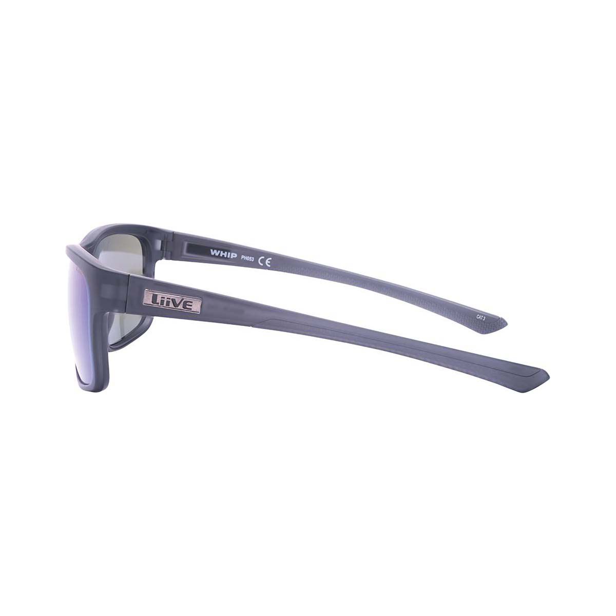 Liive Men&rsquo;s Whip Sunglasses Matt Black with Blue Lens, , bcf_hi-res