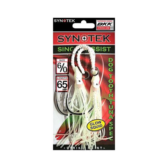 Synotek Single Assist Hooks 6/0 6.5cm Full Glow, Full Glow, bcf_hi-res