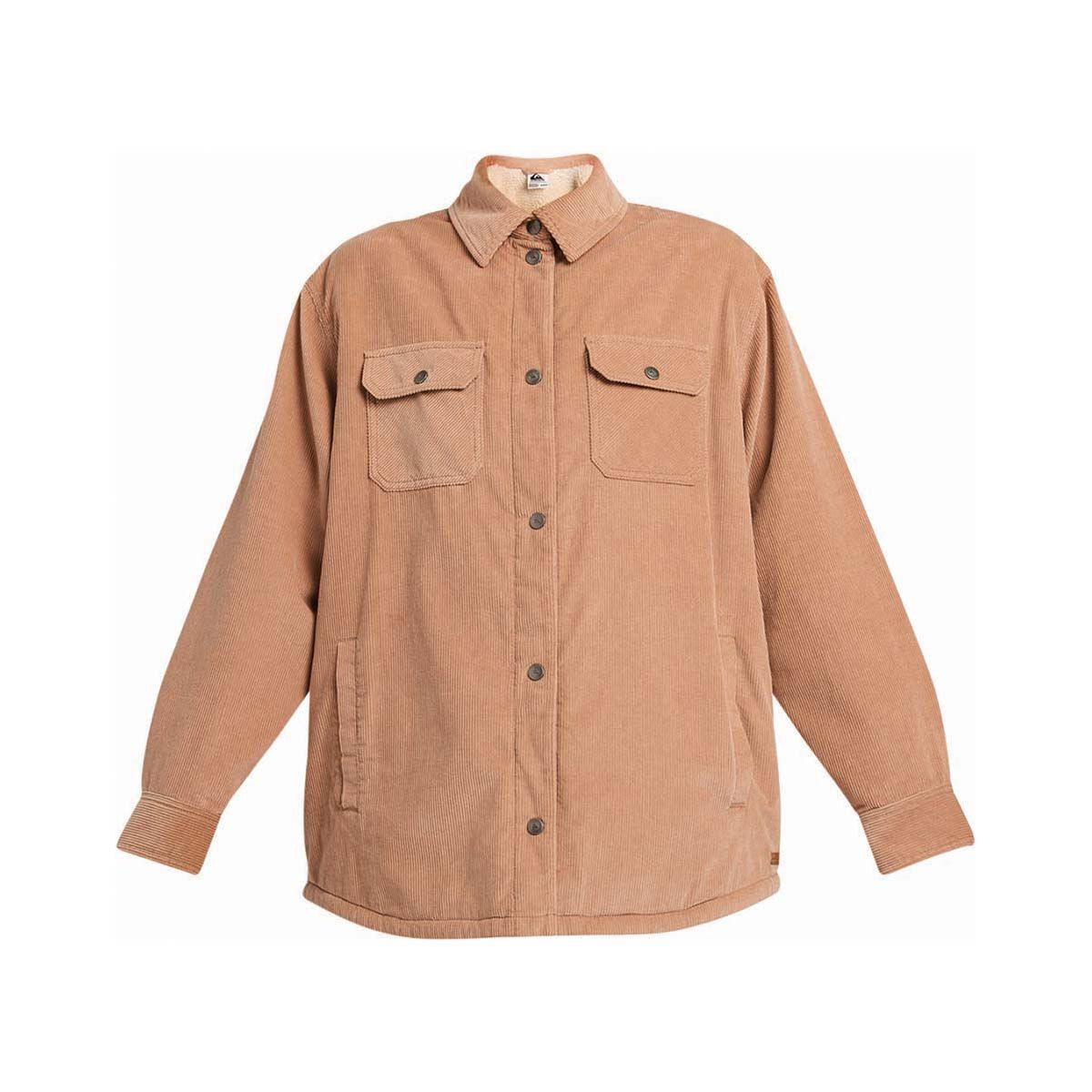 Quiksilver Women&rsquo;s Central Corduroy Jacket Praline Check S, Praline Check, bcf_hi-res