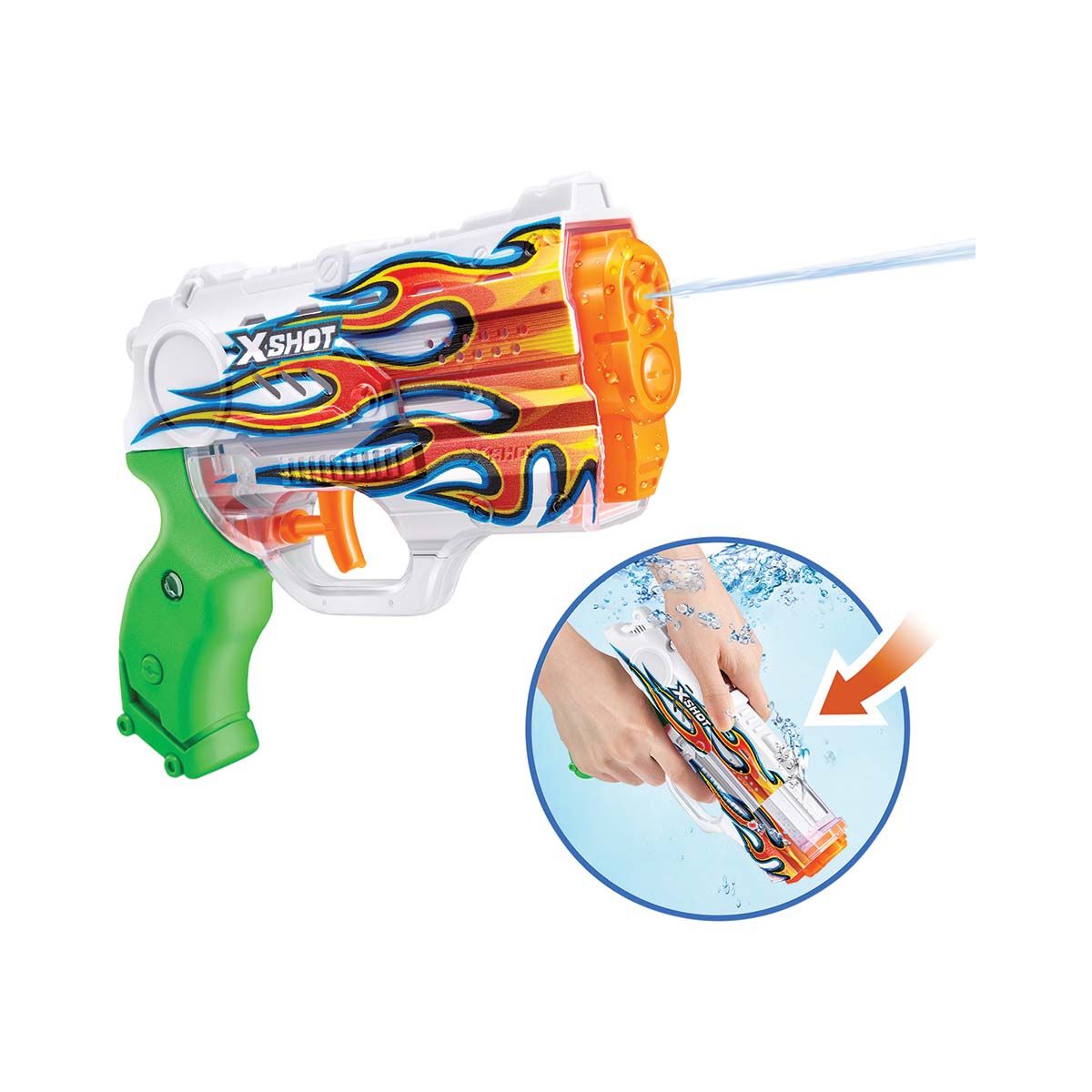 ZURU X-Shot Fast-Fill Skins Nano Orange Water Blaster, , bcf_hi-res