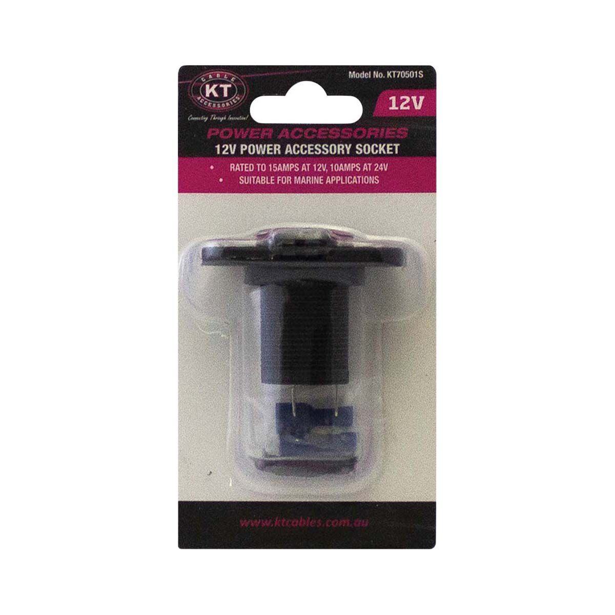 KT Cables 15A 12v Power Socket BCF