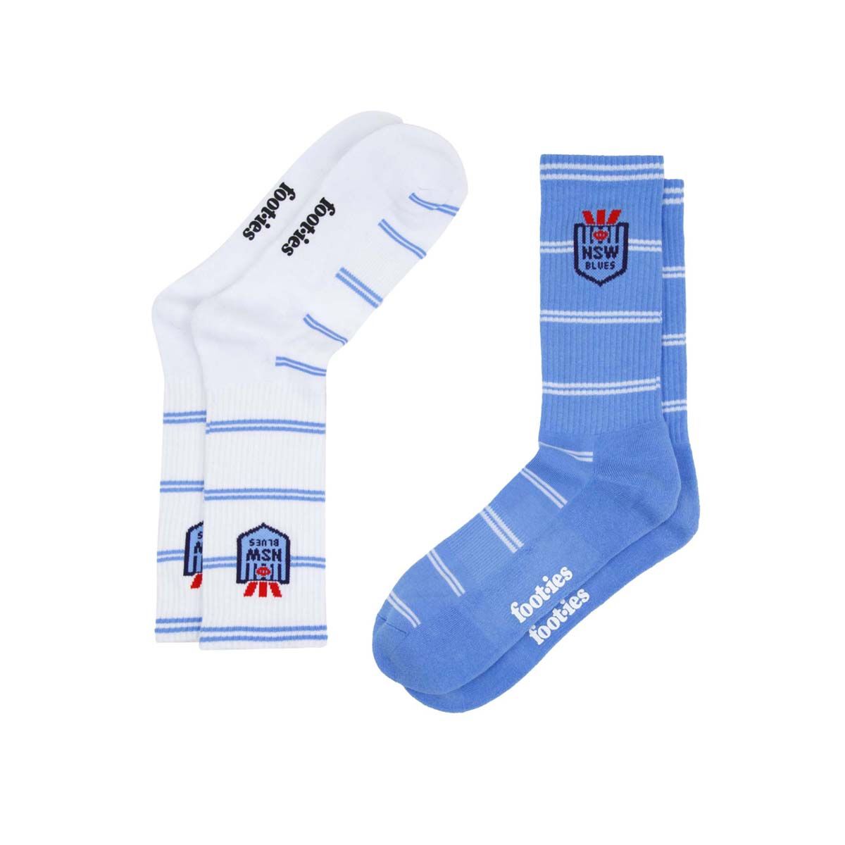 Foot-ies NSW Blues Sneaker Socks 2 Pack, , bcf_hi-res