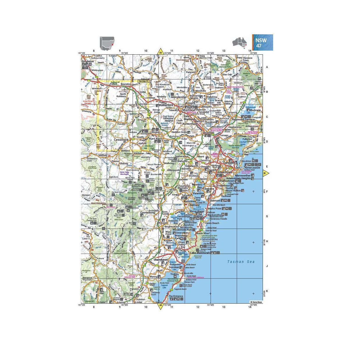 Hema Map Australia Road & 4WD Touring Atlas 215 x 297mm, , bcf_hi-res