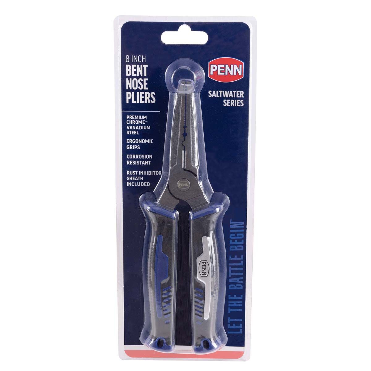 Penn Saltwater Bent Nose Pliers 8in Blue, , bcf_hi-res