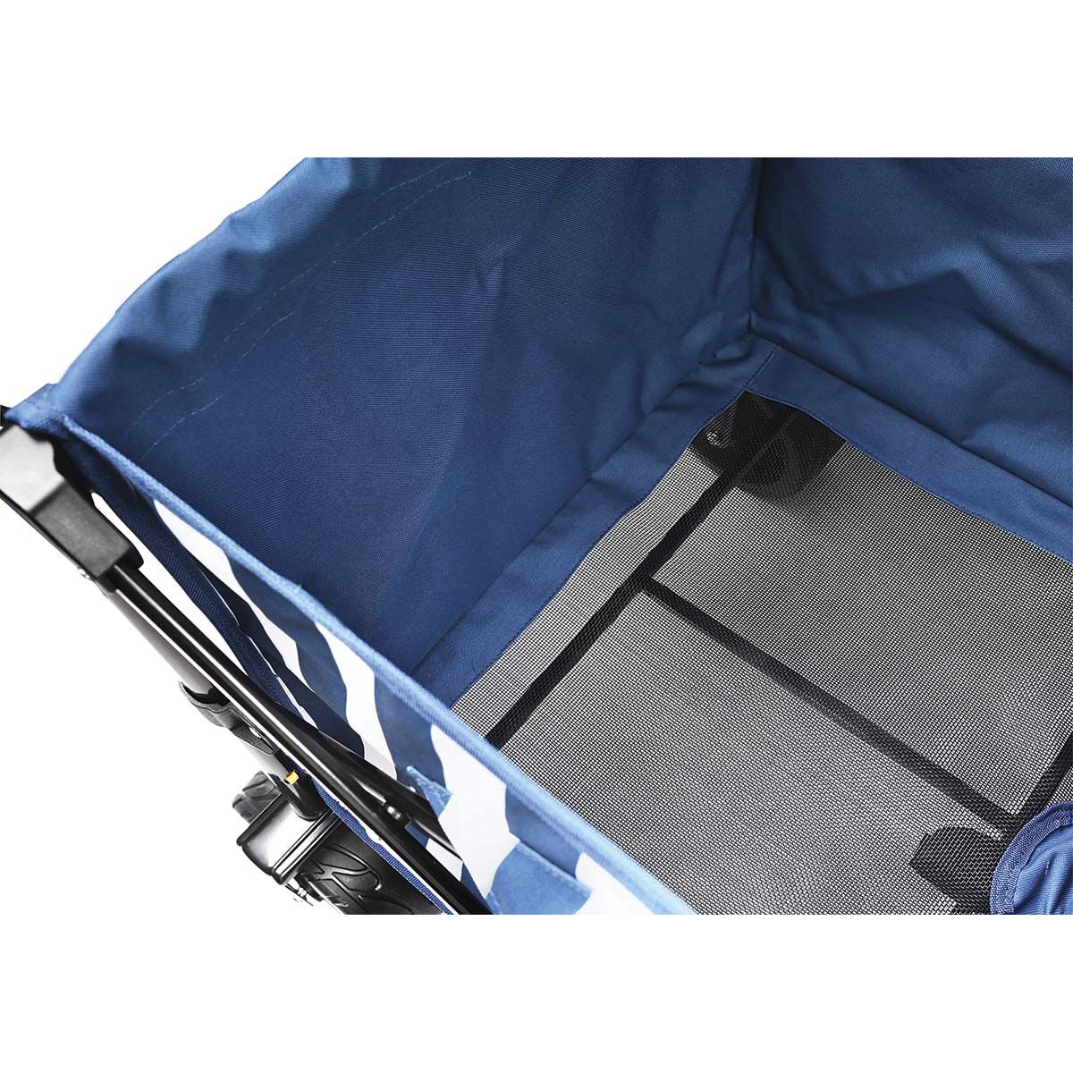 Wanderer Flat Fold Beach Cart 100kg Nautical Stripe, , bcf_hi-res