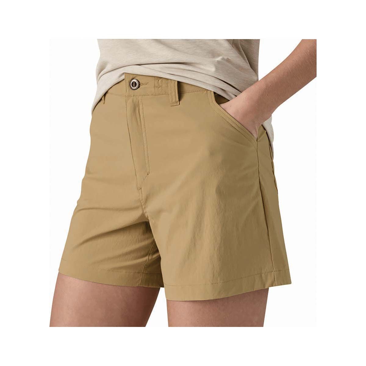 Patagonia Women's Quandary Shorts 5in Tan 8, Tan, bcf_hi-res