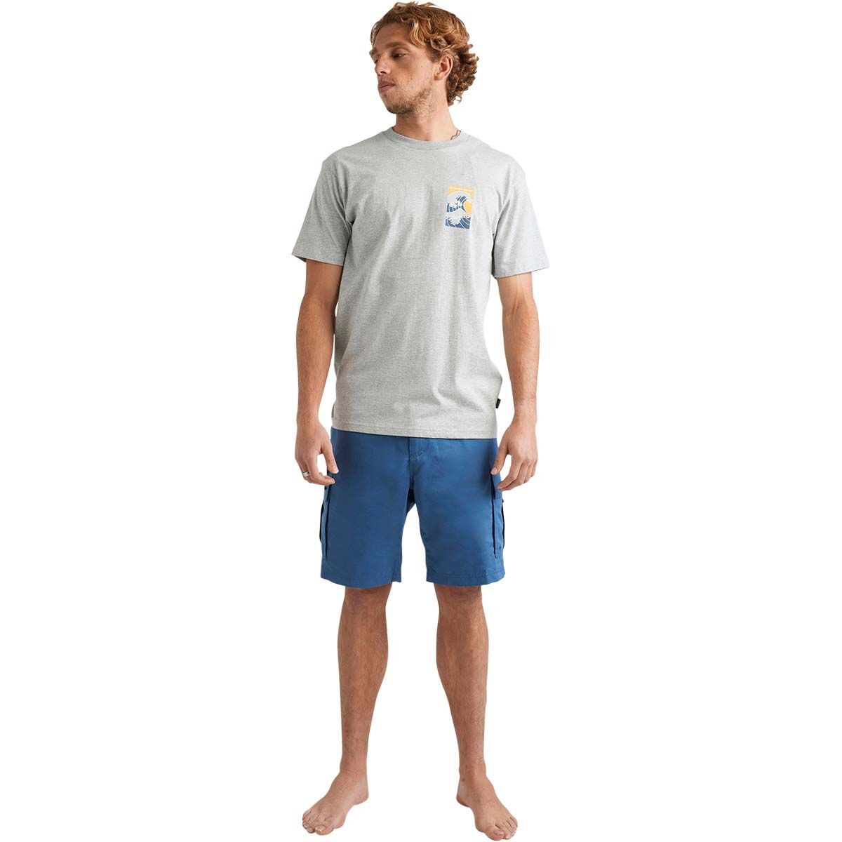 Quiksilver Waterman Men&rsquo;s Tsunami Short Sleeve Tee Grey Heather S, Grey Heather, bcf_hi-res