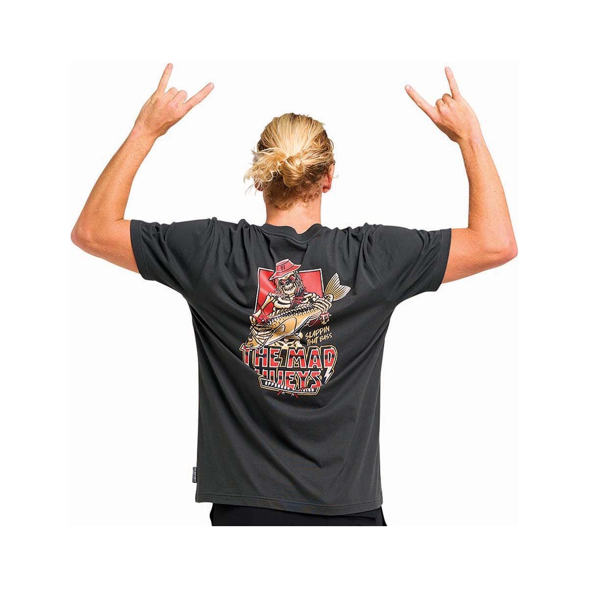 The Mad Hueys Men&rsquo;s Bass Rocker Short Sleeve Shirt, Vintage Black, bcf_hi-res