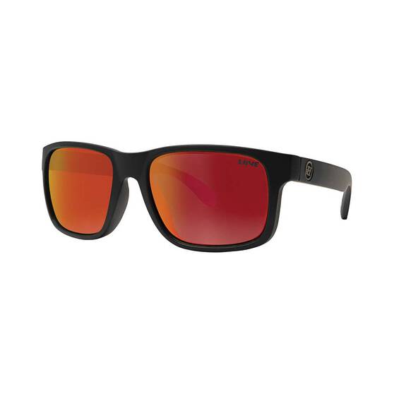 The Mad Hueys Men’s Marlin Polarised Float Sunglasses Matt Black with Orange Lens, , bcf_hi-res