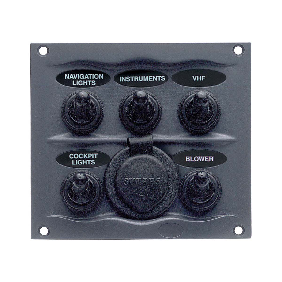 BEP Splashproof Power Socket Switch Fuse Panel 5 Gang, , bcf_hi-res