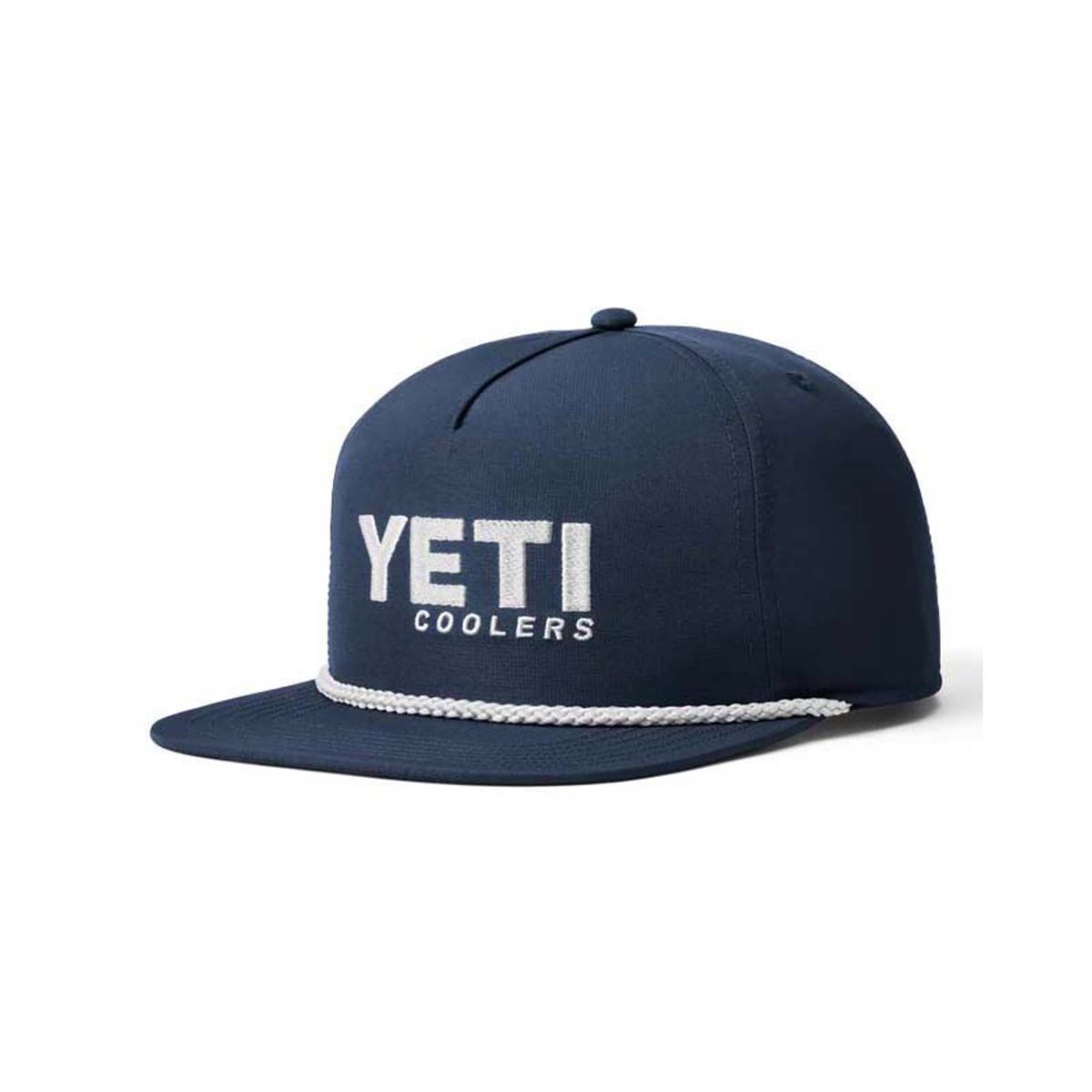 YETI Coolers&reg; Men&rsquo;s Flat Brim Rope Hat Navy OSFM, Navy, bcf_hi-res