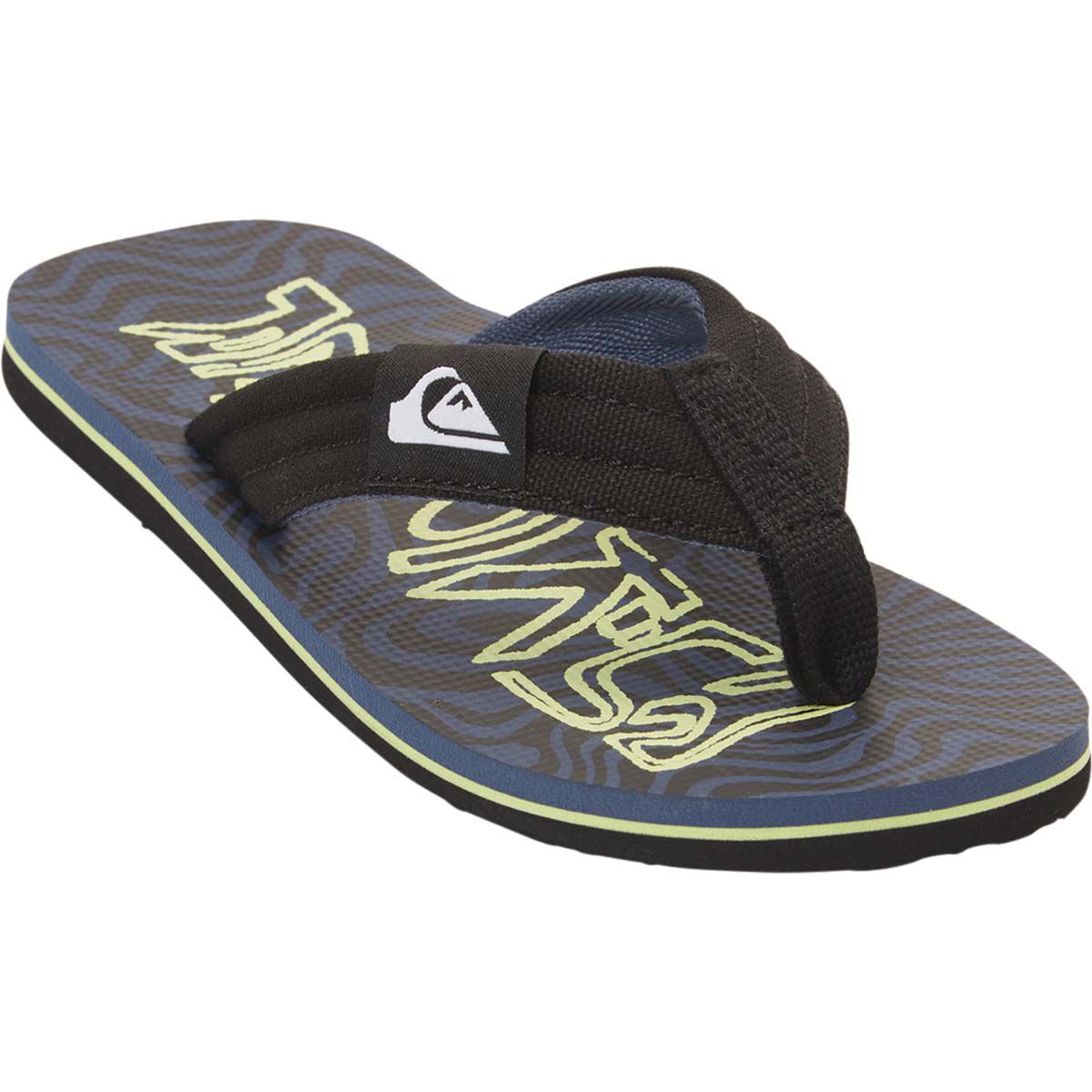Quiksilver Youth Molokai Layback II Thongs Green / Blue 2, Green / Blue, bcf_hi-res