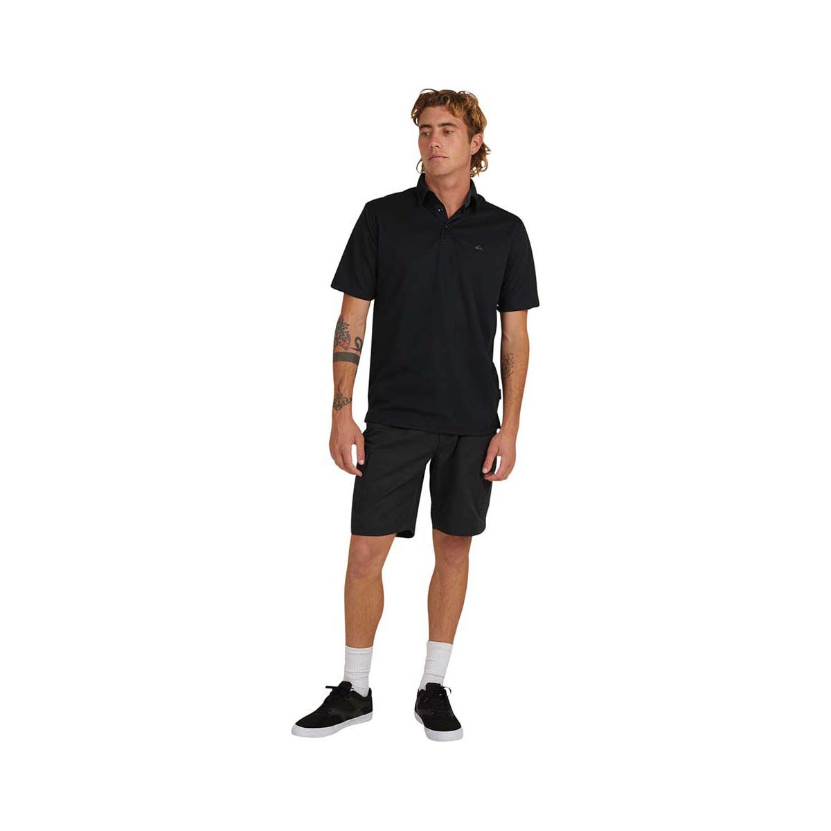 Quiksilver Waterman Men's Water 2 Polo, Black, bcf_hi-res