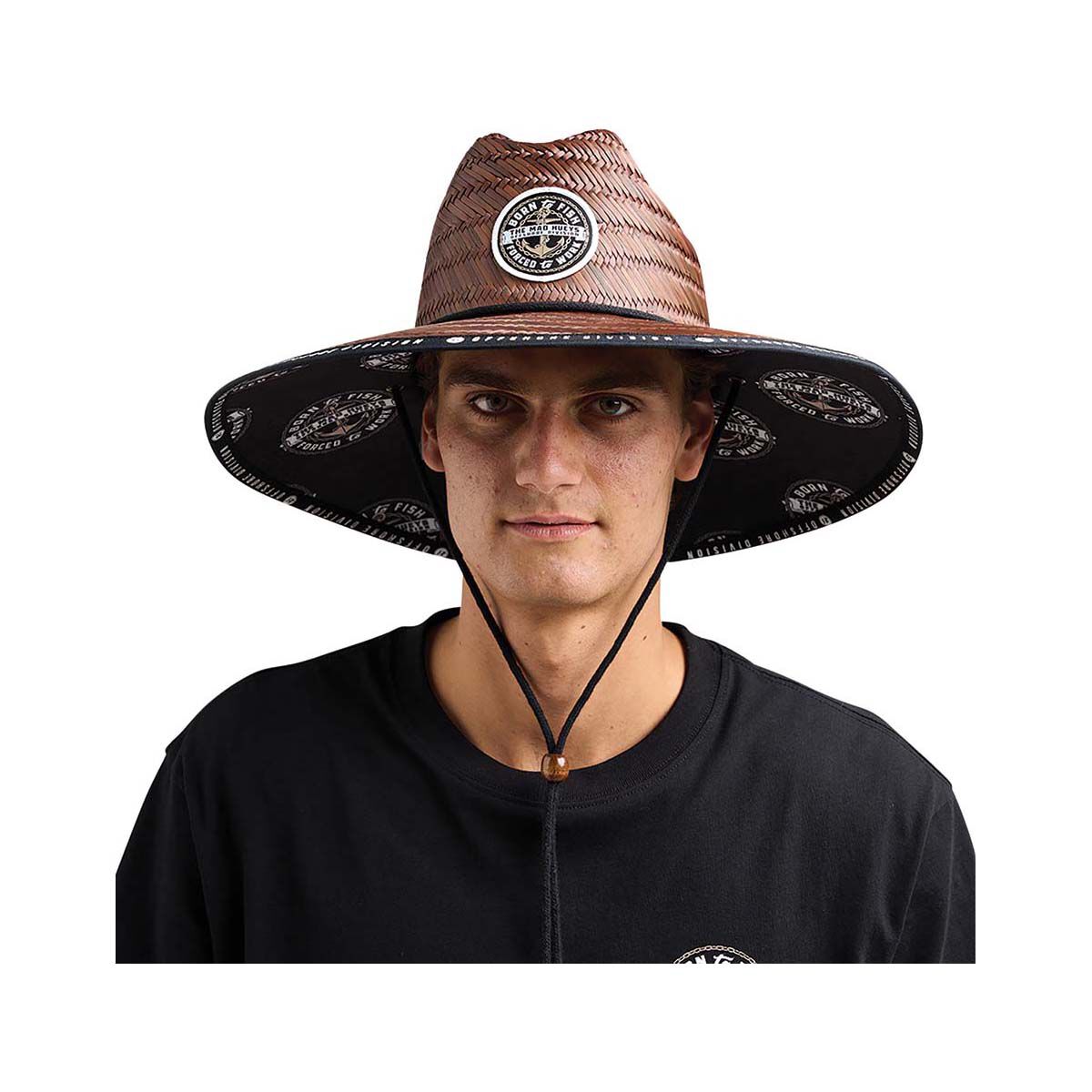 The Mad Hueys Men&rsquo;s Born To Fish Straw Hat, , bcf_hi-res