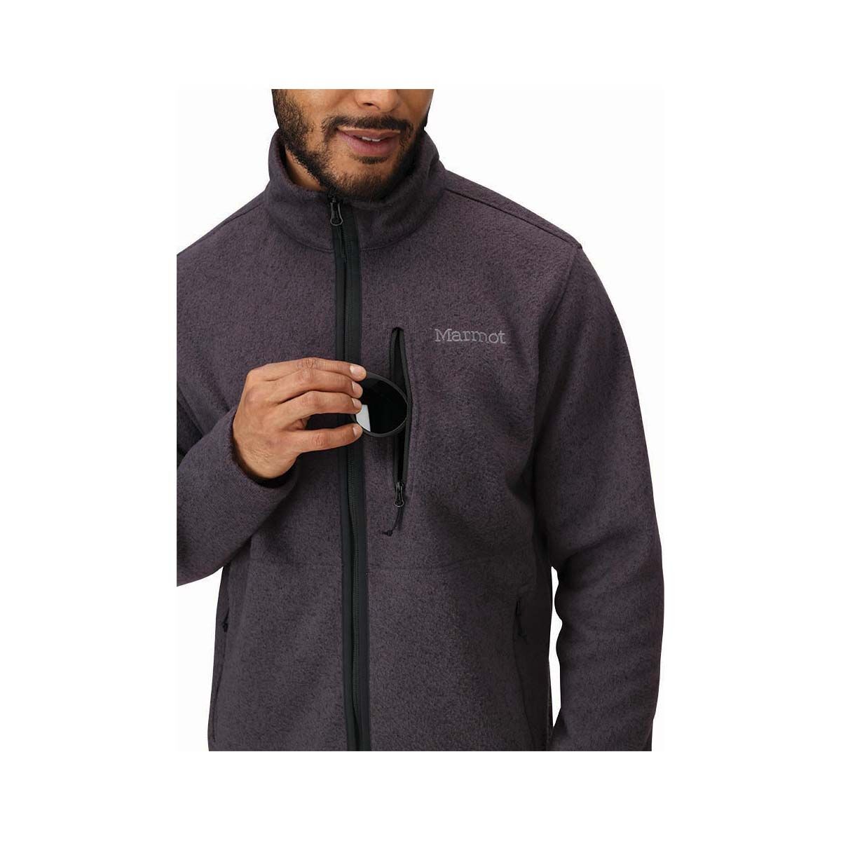 Marmot Men&rsquo;s Drop Line Jacket, Black Heather, bcf_hi-res