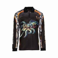 Savage Gear Men's Squid Fishing Shirt Black 2XL, Black, bcf_hi-res