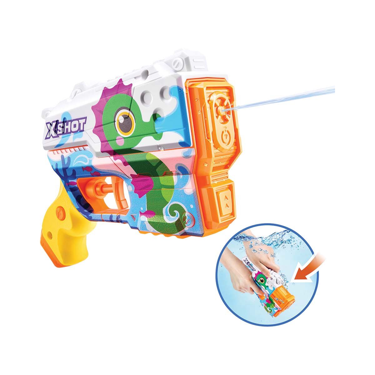 ZURU X-Shot Fast Fill Skins Seahorse Junior Water Blaster, , bcf_hi-res