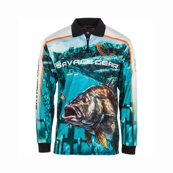 Savage Gear Men's Bream Fishing Shirt Blue M, Blue, bcf_hi-res