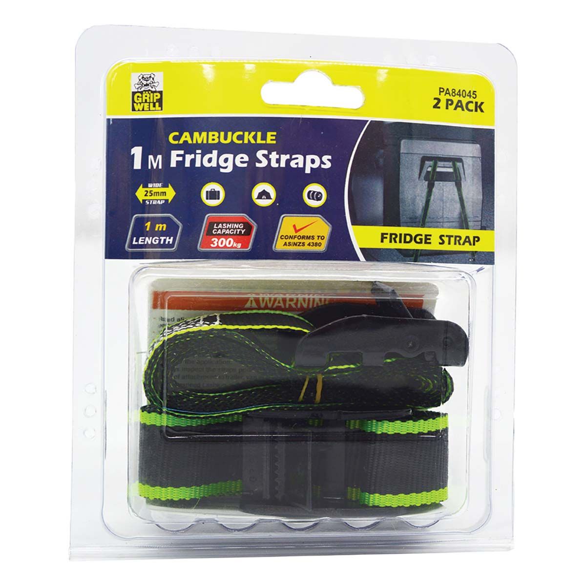 Gripwell Cambuckle Fridge Strap 1m 300kg 2 Pack, , bcf_hi-res