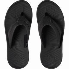 Quiksilver Men's Travel Oasis Thongs Black / Grey / Brown US 14, Black / Grey / Brown, bcf_hi-res