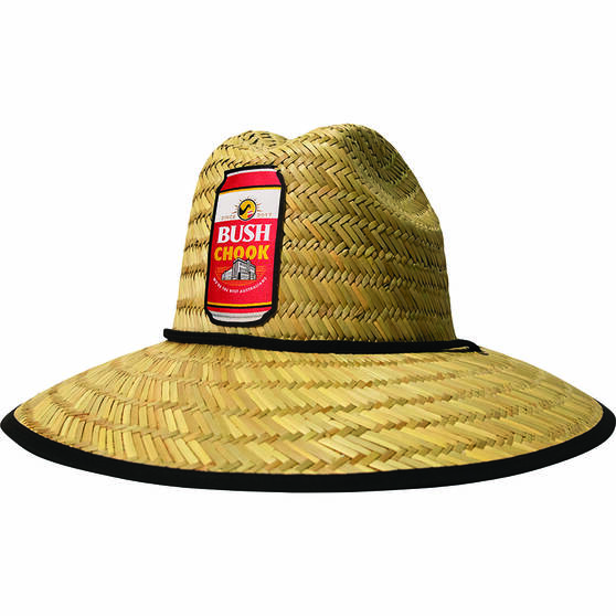 Bush Chook Men's Canned Chook Straw Hat, , bcf_hi-res