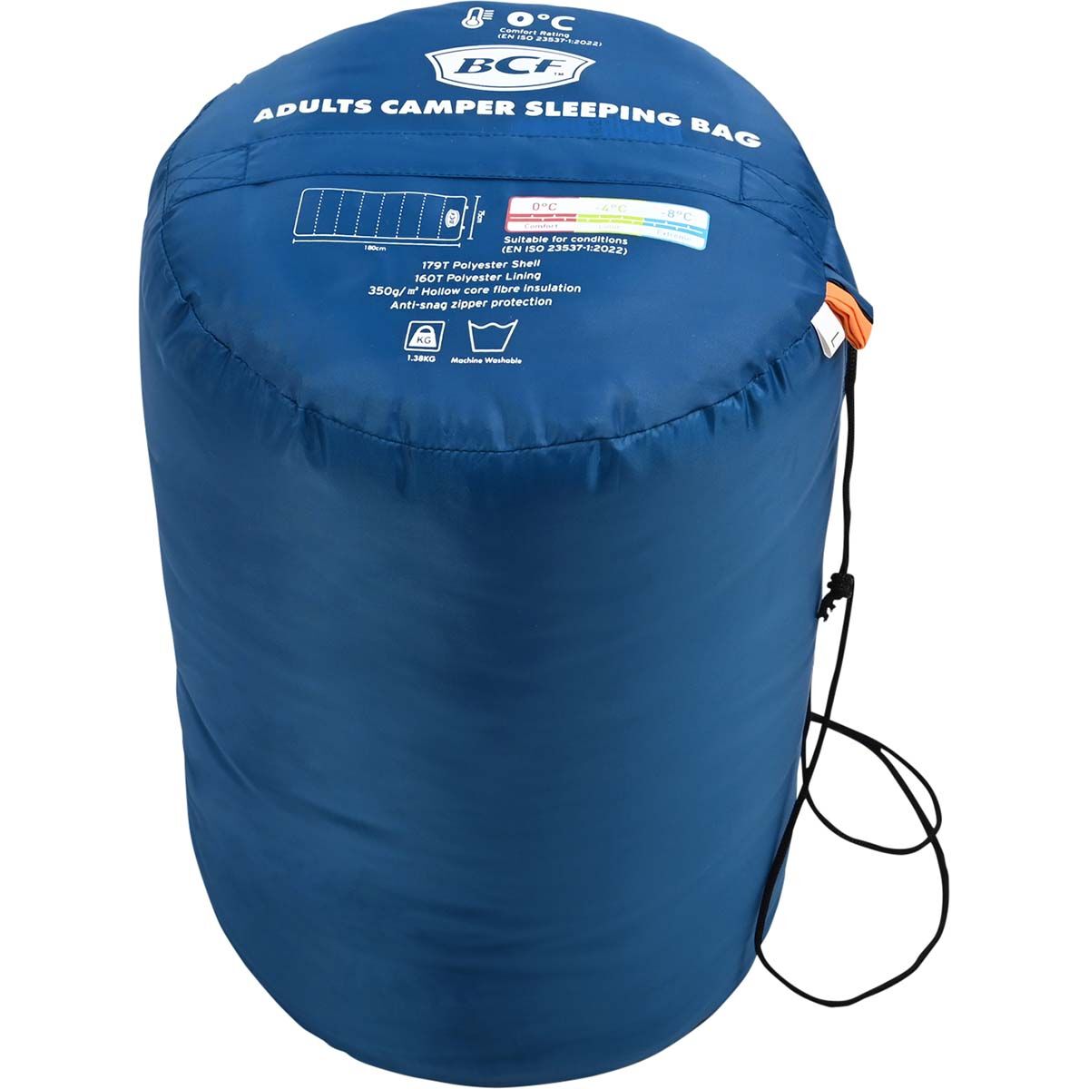 BCF Adults Camper Sleeping Bag 0&deg;, , bcf_hi-res