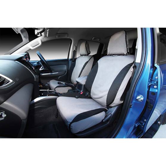 MSA Canvas Front Seat Covers to suit Toyota 70 Series 10/16 - current, , bcf_hi-res