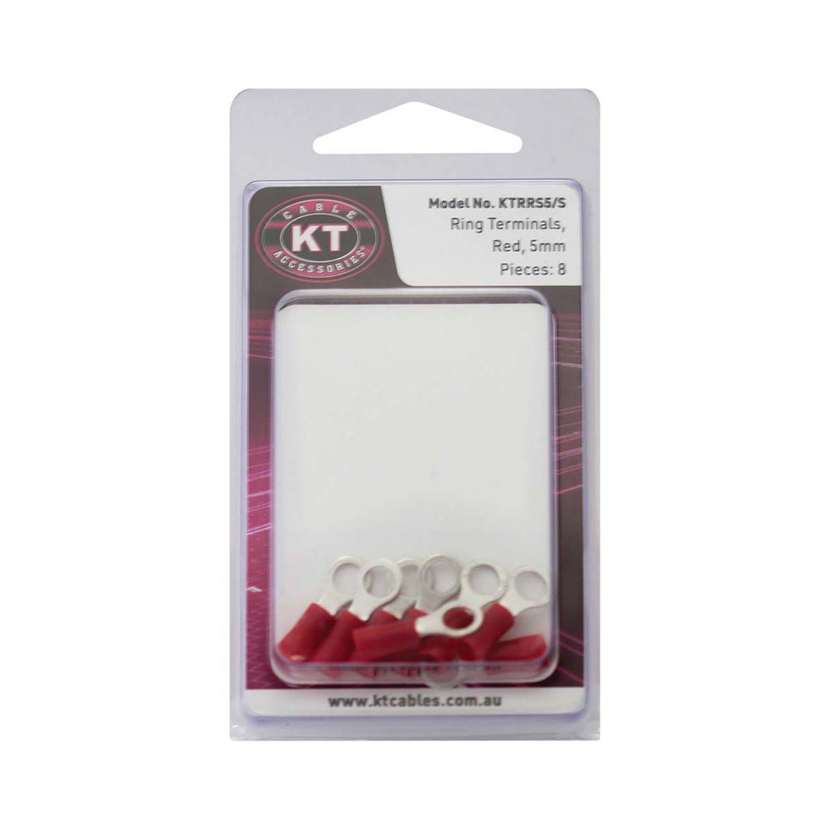 KT Cables Insulated Ring Terminal Red 2.5, , bcf_hi-res