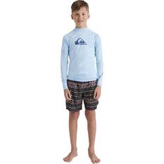 Quiksilver Youth Long Sleeve Rashie Blue 16, Blue, bcf_hi-res