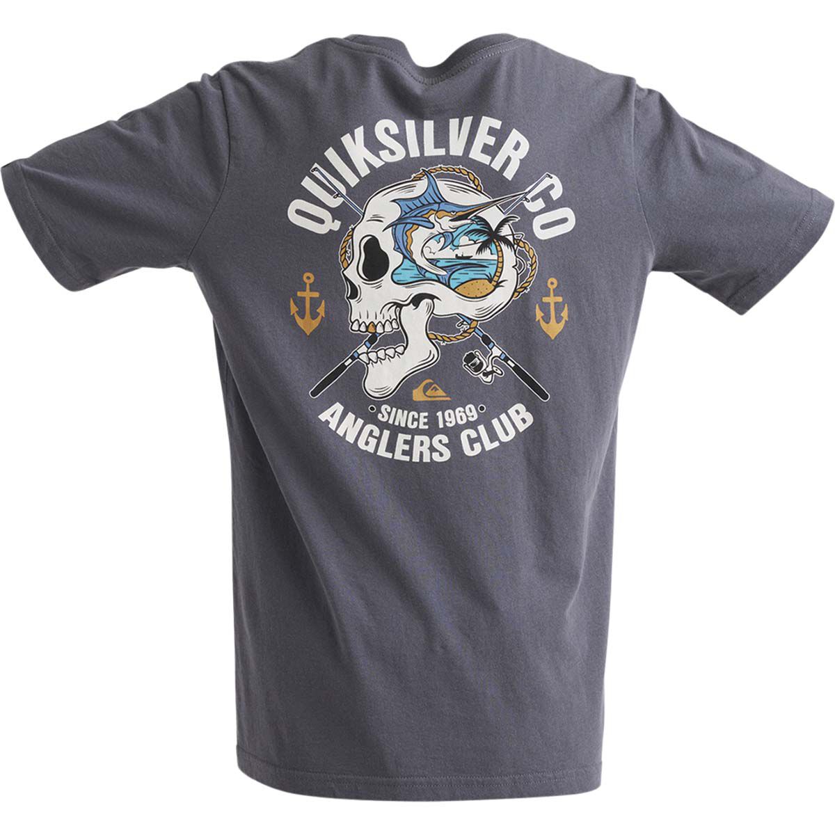 Quiksilver Youth Anglers Club Short Sleeve Tee Smoke 8, Smoke, bcf_hi-res