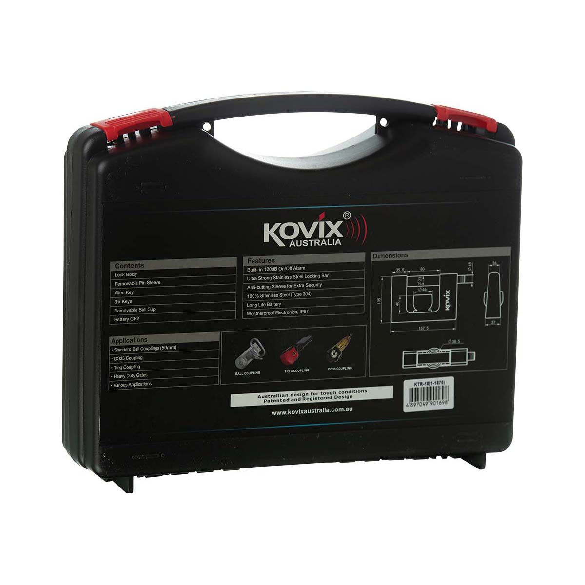 Kovix Alarmed Trailer Coupling Lock KTR18 BCF