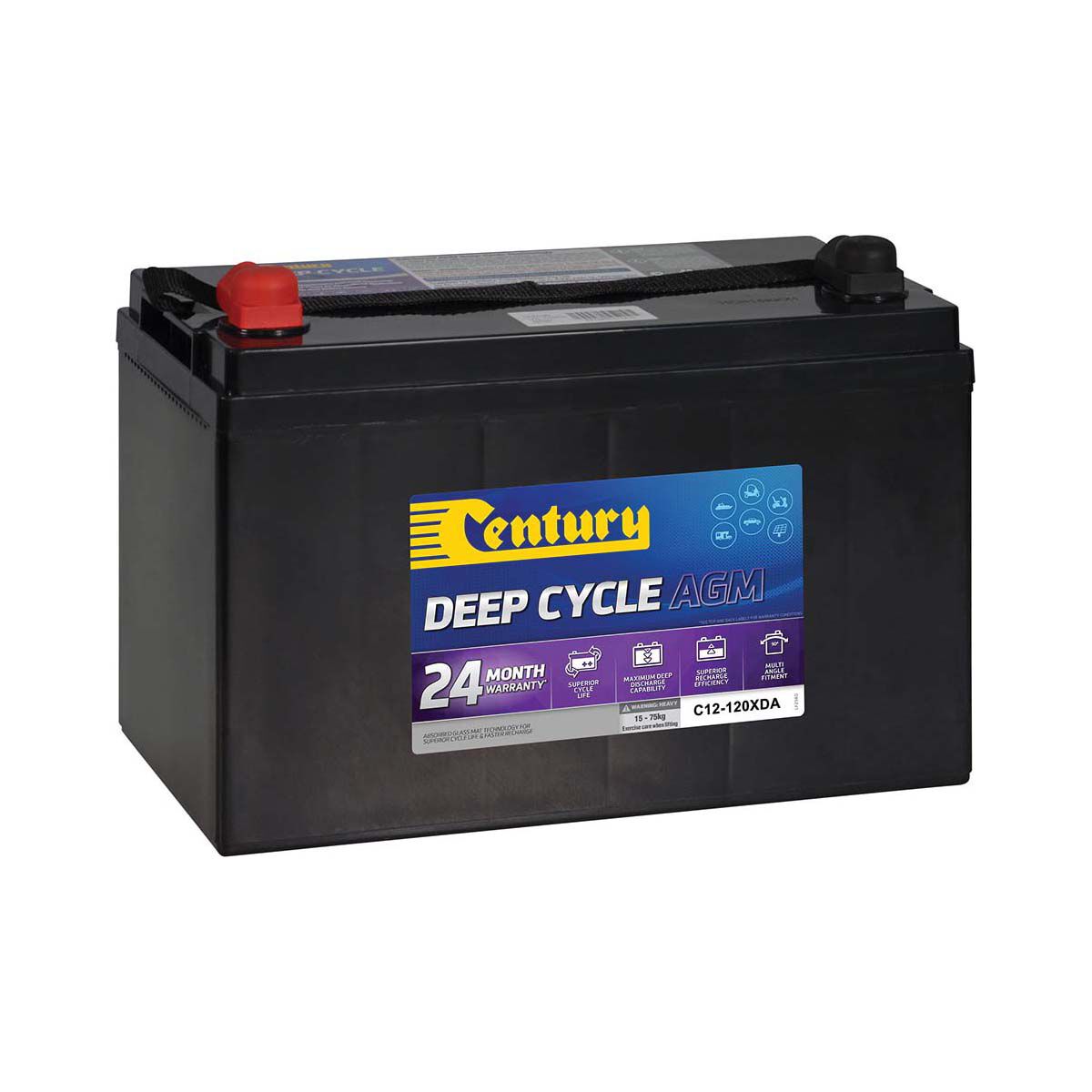 Century Deep Cycle AGM Battery C12-120XDA, , bcf_hi-res