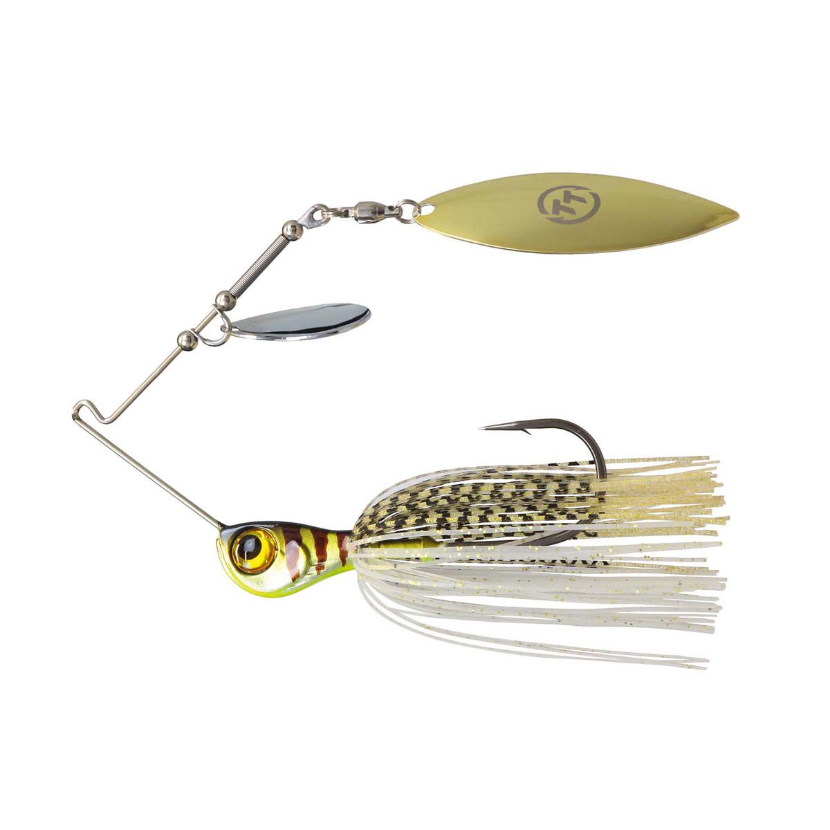 TT Fishing Tornado+ Tandem Spinnerbait Lure 1/2oz Gold Glimmer, Gold Glimmer, bcf_hi-res