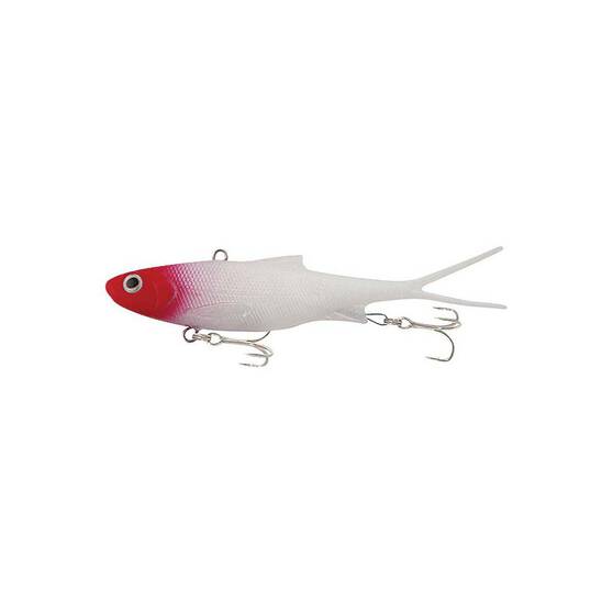 Samaki Vibelicious Fork Tail Soft Vibe Lure 100mm 20g Red Head Pearl, Red Head Pearl, bcf_hi-res