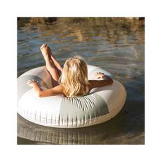 SUNNYLiFE Vacay Olive Stripe Inflatable Pool Tube, , bcf_hi-res