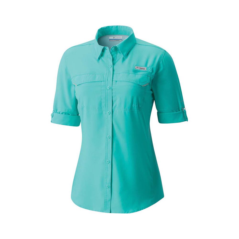 Columbia Women's Low Drag Offshore Long Sleeve Fishing Shirt Electric  Turquoise M
