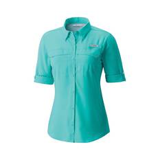 Columbia Women's Low Drag Offshore Long Sleeve Fishing Shirt, Electric Turquoise, bcf_hi-res