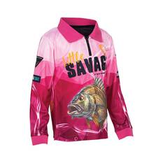 Savage Gear Kids' Little Savage Bream Fishing Shirt, Pink, bcf_hi-res